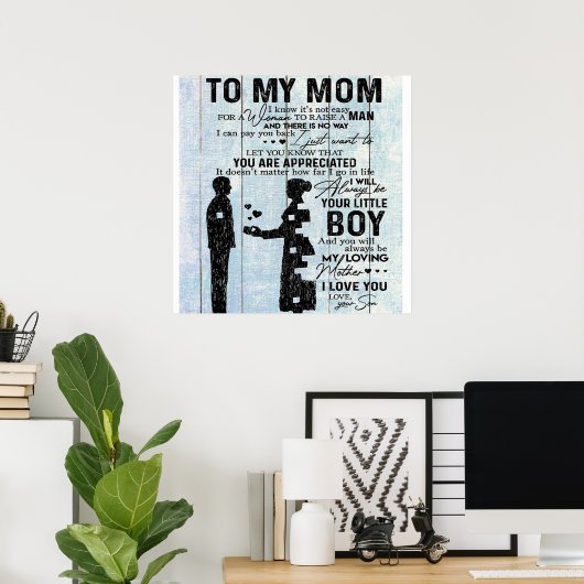 母への贈り物にママへの特別な手紙 ポスター (ホームオフィス)