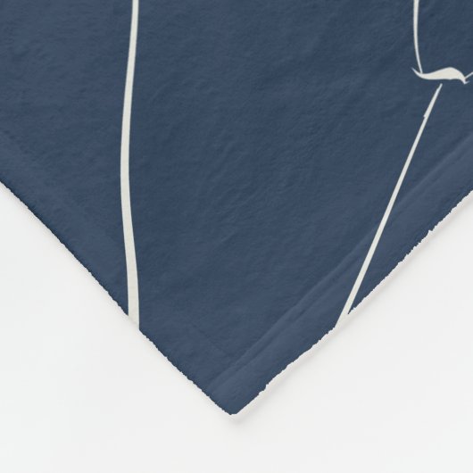 母への贈り物ネイビーパーソナライズされたブルーレター フリースブランケット (角)