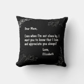 母への贈り物パーソナライズされたブラックレター母ファイル クッション (正面)