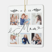 母への贈り物 |孫の写真コラージュ セラミックオーナメント (左)