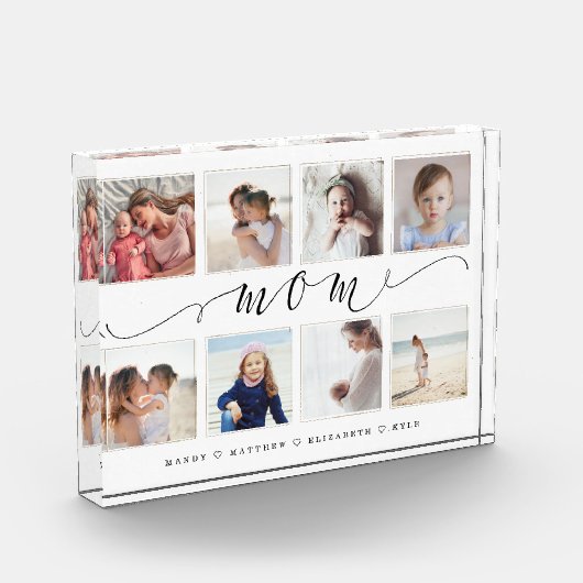 母への贈り物 |家族の写真記念コラージュ フォトブロック (左)