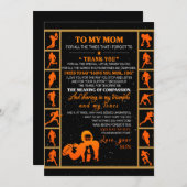 母への贈り物、母と息子、アイスホッケーの母へ シーズンカード (正面/裏面)