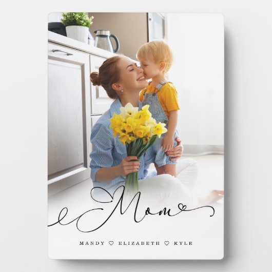 母への贈り物 |母の日フルフォトママスクリプト フォトプラーク (正面)