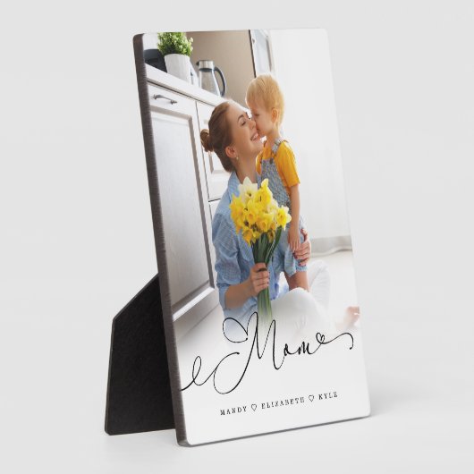 母への贈り物 |母の日フルフォトママスクリプト フォトプラーク (側面)