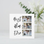 母への贈り物 | 母の日3フォトコラージュカード (スタンド正面)