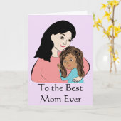 母へ最高の-二人暮らしの母娘 カード (黄色い花)