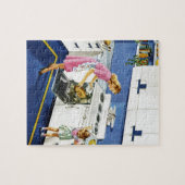 母または娘のレトロの台所#2 ジグソーパズル (横)