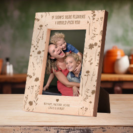 母もしの花 レーザー彫刻フレーム