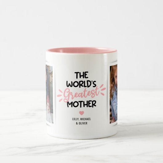 母もっとも偉大2写真2トーンのコーヒーマグ ツートーンマグカップ (中央)