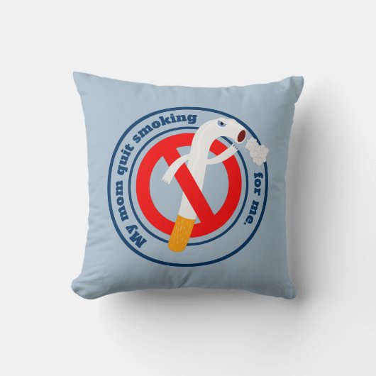 母やめ喫煙 クッション (正面)