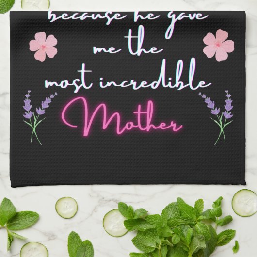 母よ感謝していお前の娘だ キッチンタオル (折り畳み)