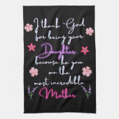 母よ感謝していお前の娘だ キッチンタオル (縦)