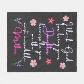 母よ感謝していお前の娘だ フリースブランケット (正面(横))