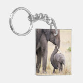 母らしい愛の写真 キーホルダー (正面左)