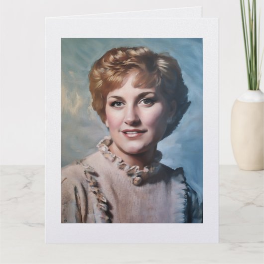 母をコンピュータでインパストオイルペイント風に表現した作品 カード (正面)