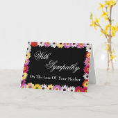 母を亡くした場合の共感書 カード (黄色い花)