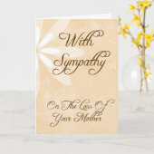 母を亡くした場合の共感書 カード (黄色い花)