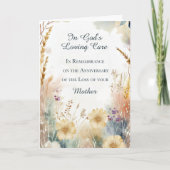 母を亡くした日の祭日 カード (正面)