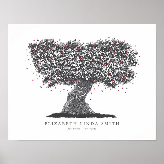 母を偲ぶ記念ギフト、生命の木 ポスター (正面)