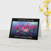 母を失うエレガント悔やみや弔慰 カード (黄色い花)