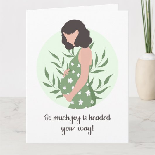 母を待つための甘い感傷的なベビーメッセージ カード (正面)