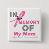 母を思い出す乳がん 缶バッジ (正面)