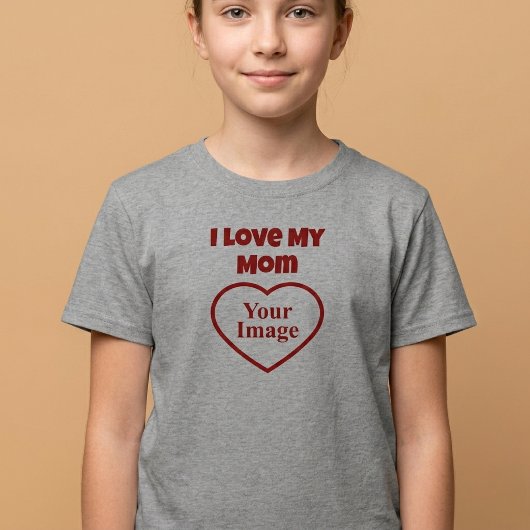 母を愛してやまないフォト Tシャツ