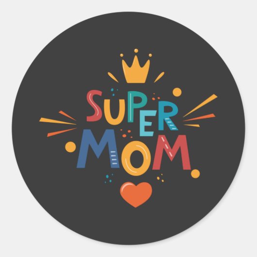 母を愛して幸せな母すごい日 ラウンドシール (正面)