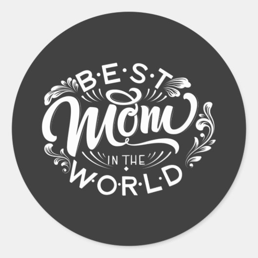 母を愛して幸せな母最高のの日 ラウンドシール (正面)