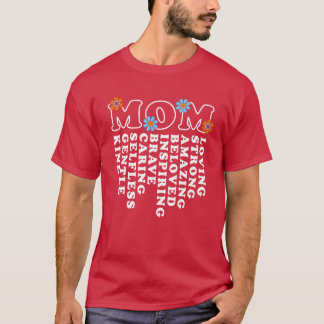 母を愛する強い驚インスパイアくべき最愛の母 Tシャツ