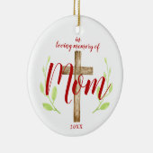 母を愛する思い出で宗教的パーソナライズされたに セラミックオーナメント (右)