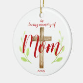 母を愛する思い出で宗教的パーソナライズされたに セラミックオーナメント (左)