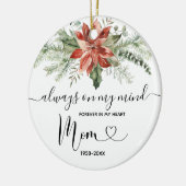 母を愛する思い出のフローラ セラミックオーナメント (左)