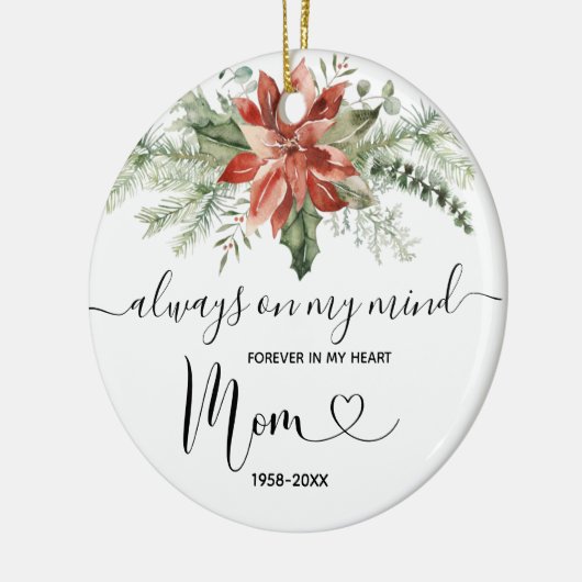 母を愛する思い出のフローラ セラミックオーナメント (左)