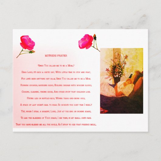 母を愛する祈りの言葉 ポストカード (正面)