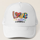 母を愛する自閉症の誇りを持った意識 キャップ (正面)