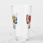 母を愛する自閉症の誇りを持った意識 タンブラーグラス (左)