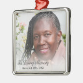 母を愛する記念写真 メタルオーナメント (左)