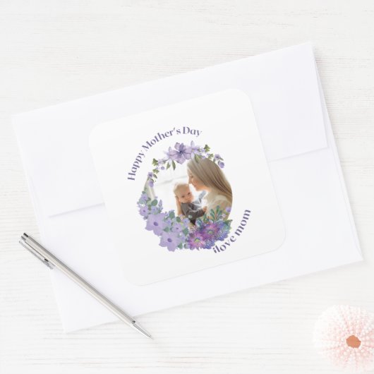 母を愛する スクエアシール (封筒)