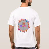 母を愛す - ハートデザイン Tシャツ (裏面)
