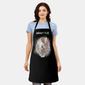 母を期待してフローラ水の色になるママ エプロン (着用した状態)