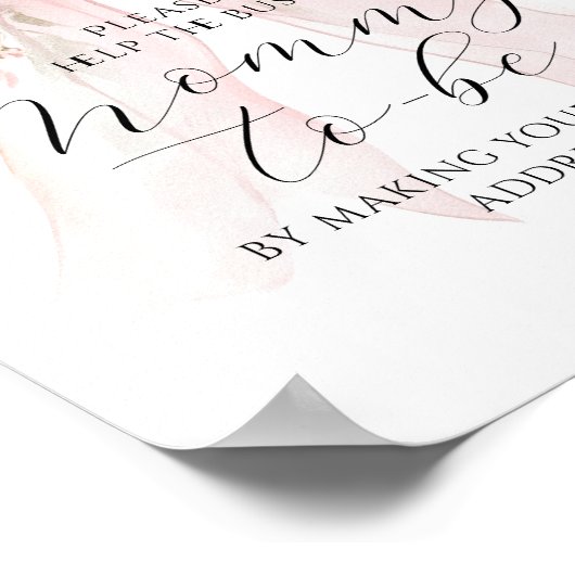 母アドレス忙しフローラボウガール赤ちゃんシャワー ポスター (角)