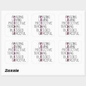 母アナグラム驚くべき愛する保護母 スクエアシール (シート)