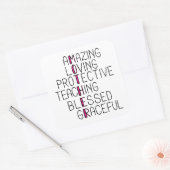 母アナグラム驚くべき愛する保護母 スクエアシール (封筒)