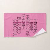 母アナグラム驚くべき愛する保護母 バスタオルセット (ハンドタオル)