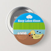 母アヒルが卵を歌う 缶バッジ (正面&裏面)