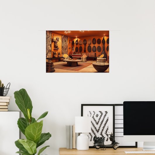 母ア祝フリカ ポスター (ホームオフィス)