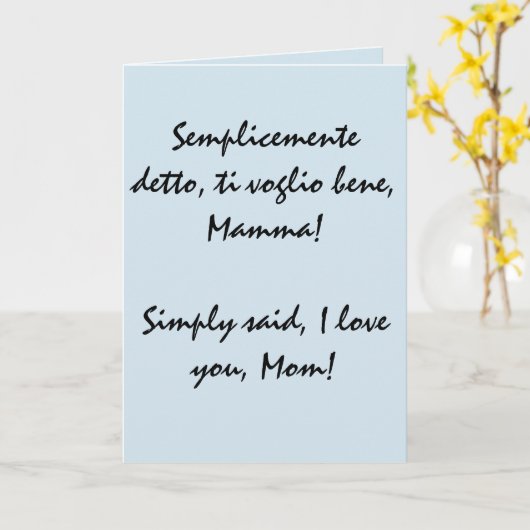 母イタリアンの日札 カード (黄色い花)