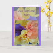 母イタリアン誕生日カード カード (黄色い花)