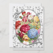 母エレガントの日とヴィンテージフラワーホリデー 招待状 (裏面)